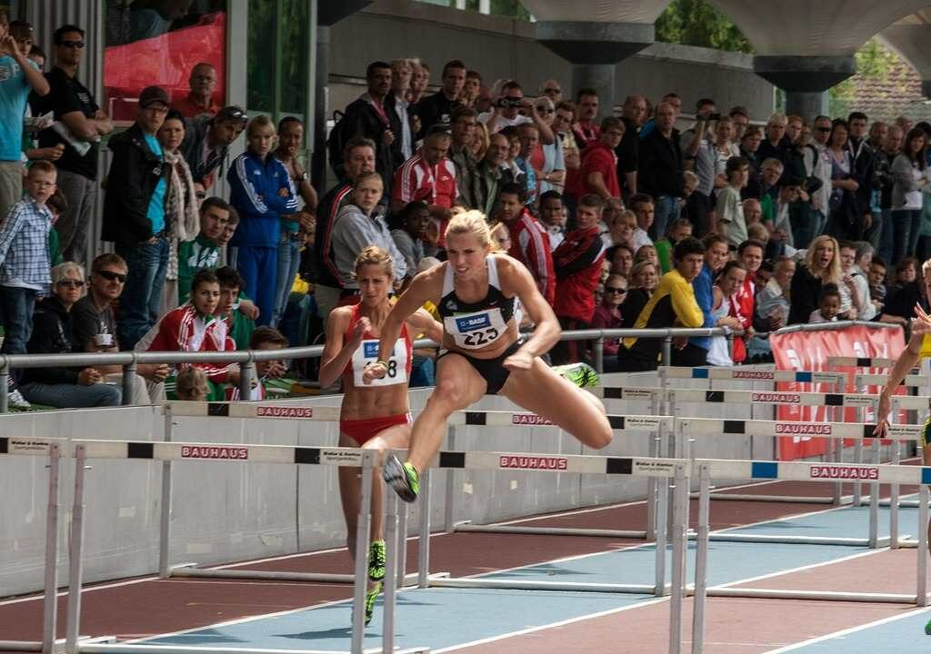 A woman doing sport